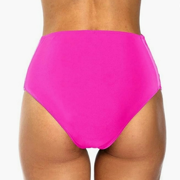 Holipick  High Waisted Bikini Bottom Full Coverage Strappy Swimsuit Bottom - Picture 3 of 5
